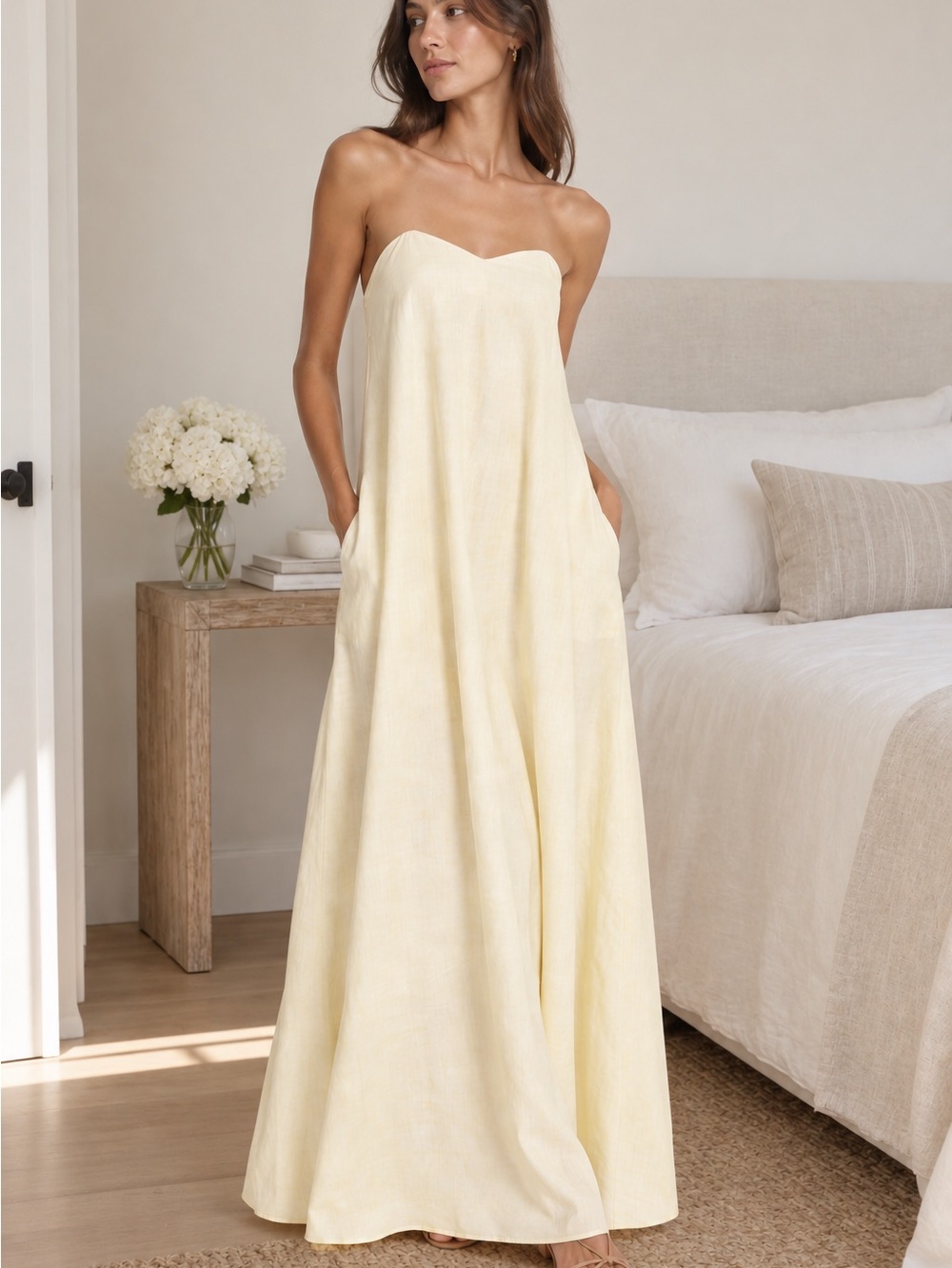 ❤️Strapless Rue Maxi Dress with Pockets❤️